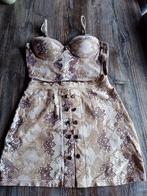 Top en Mini Rok Set - Maat M, Maat 38/40 (M), Beige, Ophalen of Verzenden, Zo goed als nieuw