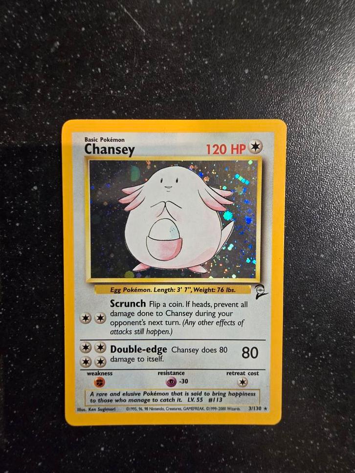 Chansey Base Set 2 - Zeldzame Pokémon kaart!, Hobby en Vrije tijd, Verzamelkaartspellen | Pokémon, Ophalen of Verzenden