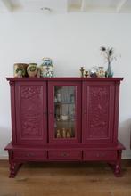 Vintage dressoir, Huis en Inrichting, Kasten | Dressoirs, 150 tot 200 cm, Glas, 25 tot 50 cm, Zo goed als nieuw