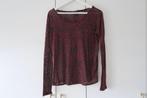 Maison Scotch doorschijnend truitje Luipaard - Donkerrood, Kleding | Dames, Truien en Vesten, Maat 38/40 (M), Zo goed als nieuw