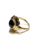 14k gouden ring met een granaatsteen, -, -, Ophalen of Verzenden, Dame