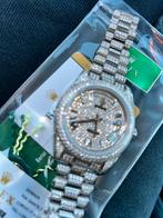 R*lex moissanite horloge, Sieraden, Tassen en Uiterlijk, Horloges | Heren, Ophalen of Verzenden, Zo goed als nieuw, Staal, Overige merken