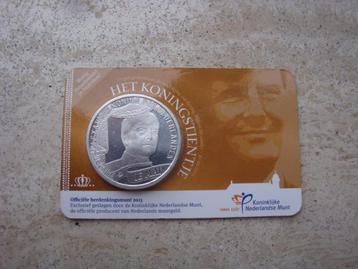Coincard 10 euro Het koningstientje zwaar verzilverd 2013