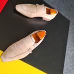 Prachtige Magnanni suede met 2 gesp en Beige  kleur 42/5, Overige kleuren, Verzenden, Magnanni, Gespschoenen