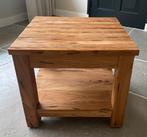 Teak bijzettafeltje, Minder dan 55 cm, Vierkant, Zo goed als nieuw, Hout
