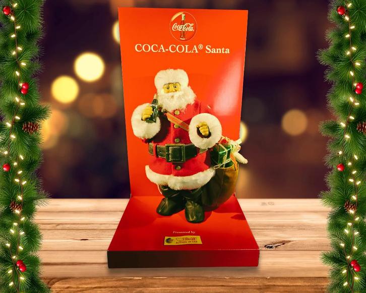 Steiff Coca-Cola Kerstman met mini beer, EAN 670350, Nieuw!, Verzamelen, Beren en Cherished Teddies, Nieuw, Stoffen beer, Steiff