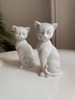 Vintage katten keramiek wit porselein, Ophalen of Verzenden, Gebruikt, Dier