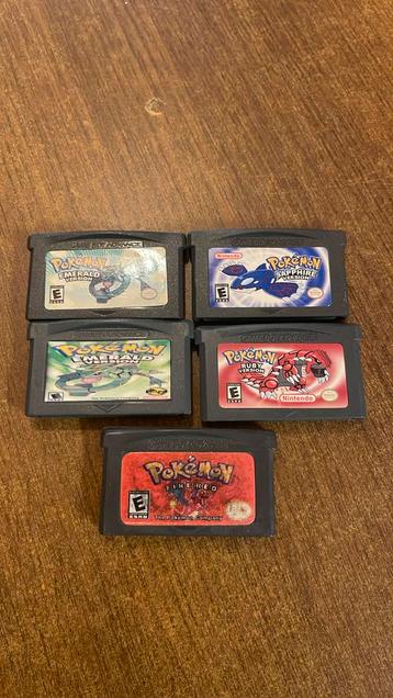 Gameboy Advance - 5 Pokémon spellen. beschikbaar voor biedingen
