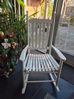 Witte Schommelstoel - Klassiek en Comfortabel, Tuin en Terras, Ophalen, Gebruikt, Hout