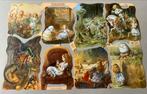 2 vel vintage sprookjes poesieplaatjes, Ophalen of Verzenden
