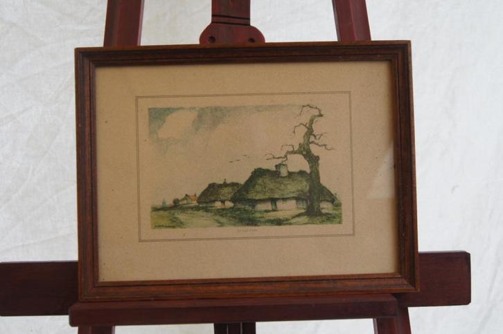Dirk Baksteen  ( Schilderijtjes, Antiek en Kunst, Kunst | Etsen en Gravures, Ophalen of Verzenden
