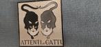 Wandtegel ' Attenti Al Gatti' creazioni Luciano Italy, 70's, Ophalen of Verzenden