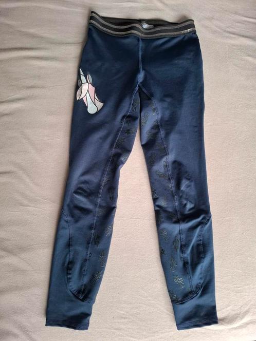 Paardrijlegging QHP maat 140 donkerblauw, Dieren en Toebehoren, Paardrijkleding, Gebruikt, Kinderen, Onderkleding, Ophalen of Verzenden