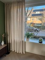 Nieuwe Veneta gordijnen kleur beige/zand met dubbele plooi, Ophalen of Verzenden, Zo goed als nieuw, 200 cm of meer, 200 cm of meer