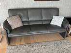 Leolux catalpa leren bank grijs, Huis en Inrichting, Ophalen, Driepersoons, Zo goed als nieuw, Rechte bank