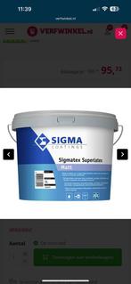 Sigmatex Superlatex Matt 10L in RAL9010 NIEUW, Ophalen, Wit, Minder dan 5 liter, Verf