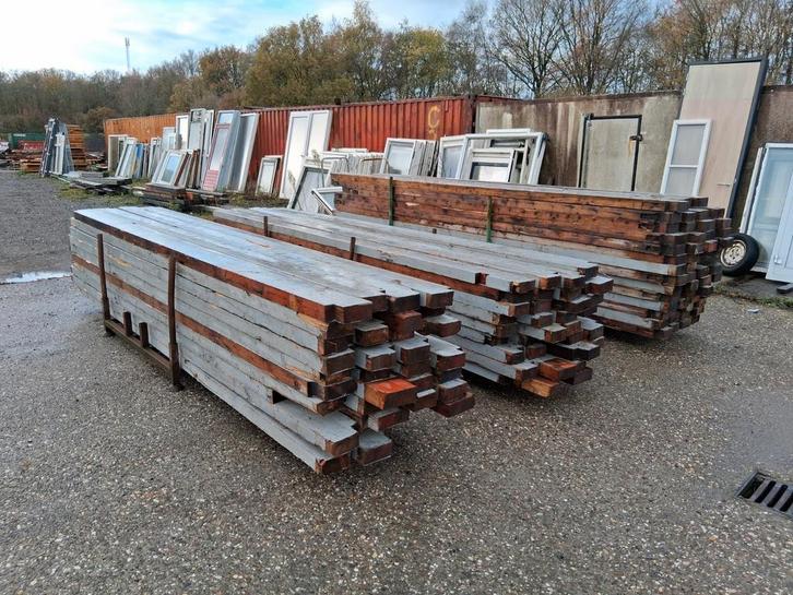 Mooie partij balken kopmaat 195/ 70, Doe-het-zelf en Verbouw, Hout en Planken, Gebruikt, Balk, Vuren, 300 cm of meer, 50 mm of meer
