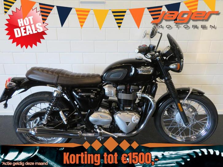 Triumph BONNEVILLE T 100 NIEUWSTAAT! HISTOR (bj 2019), Motoren, Motoren | Triumph, Bedrijf, Naked bike