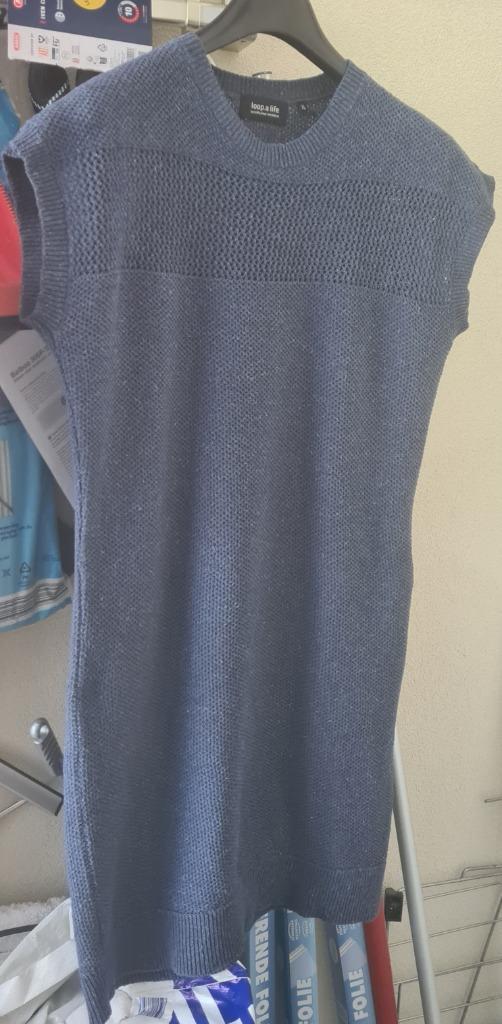 Nieuw Gebreid jurkje gerecycled garen van Loop a Life, mt XL, Kleding | Dames, Jurken, Nieuw, Maat 46/48 (XL) of groter, Blauw