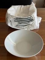 Diepe borden, 6 st, wit, porselein, IKEA, onbeschadigd, Huis en Inrichting, Keuken | Servies, Ophalen, Zo goed als nieuw, Bord(en)