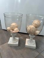 2 mooie windlichten op voet, Huis en Inrichting, Woonaccessoires | Kandelaars en Kaarsen, Ophalen of Verzenden, Zo goed als nieuw