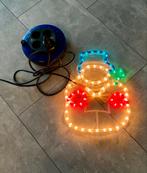 Retro Sneeuwpop Buitenverlichting met gekleurde lampjes, Diversen, Kerst, Verzenden, Gebruikt