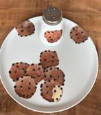 Arzberg Oliebollen schaal met poedersuiker strooier, Ophalen of Verzenden, Overige stijlen, Glas, Schaal of Schalen