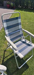 2 Vrijbuiter stoelen + campingtafel, Tuin en Terras, Tuinstoelen, Ophalen, Gebruikt, Aluminium, Inklapbaar