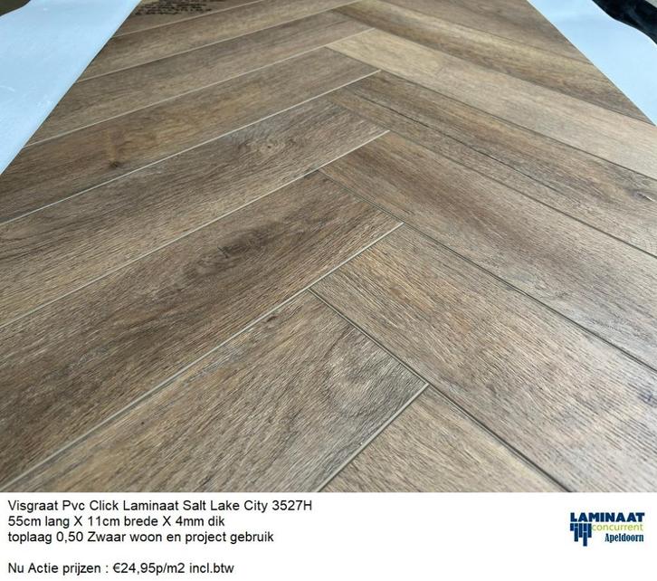 KOOPZONDAG PVC Click Laminaat  4,5mm dik 50 X Kleur, Doe-het-zelf en Verbouw, Vloerdelen en Plavuizen, Nieuw, Laminaat, Kunststof
