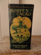 antiek blik cacao korffs amsterdam,blik antiek cacao, Ophalen of Verzenden, Gebruikt, Overige, Overige merken