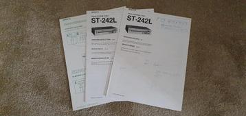 Handleiding en Quick Reference Card Sony ST-242L tuner 1980 beschikbaar voor biedingen