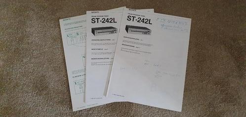 Handleiding en Quick Reference Card Sony ST-242L tuner 1980, Audio, Tv en Foto, Tuners, Gebruikt, Ophalen of Verzenden