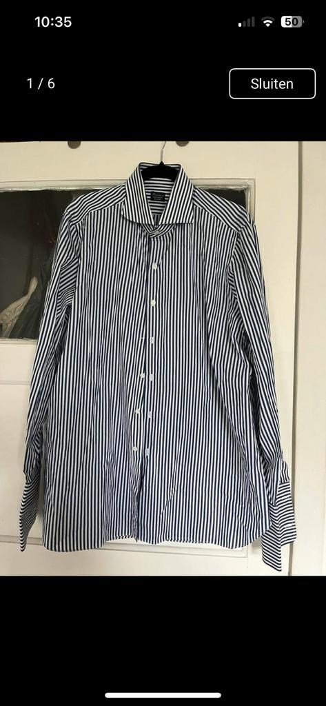 Finamore overhemd 17,5/44, Kleding | Heren, Overhemden, Nieuw, Wit, Ophalen of Verzenden