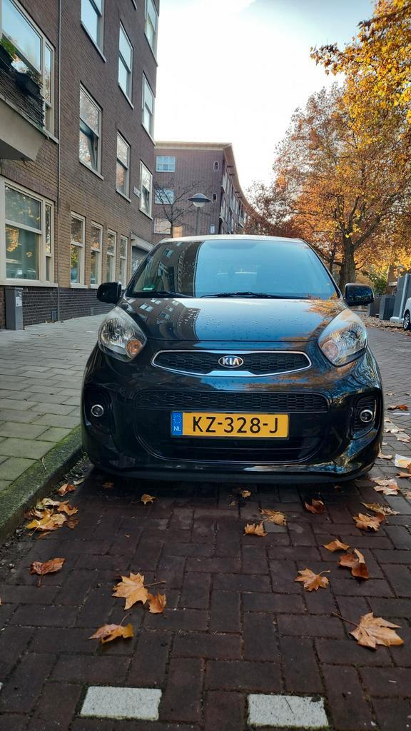 Kia Picanto 1.0 Cvvt ComfortPlusLine Navigator 5D 2017 Zwart, Auto's, Kia, Particulier, Picanto, ABS, Achteruitrijcamera, Airbags