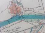 oude plattegrond van  Schoonhoven en Gorinchem schaal 1 : 25, Nederland, Ophalen of Verzenden, Zo goed als nieuw, 1800 tot 2000