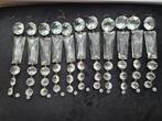Kroonluchter glas/kristallen vintage hangers, Huis en Inrichting, Lampen | Kroonluchters, Ophalen of Verzenden, Gebruikt, Glas