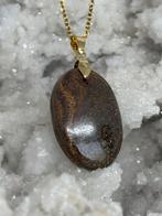 Boulder Opaal Ketting - RVS, Bruin, Nieuw, Ophalen of Verzenden, Steen of Mineraal