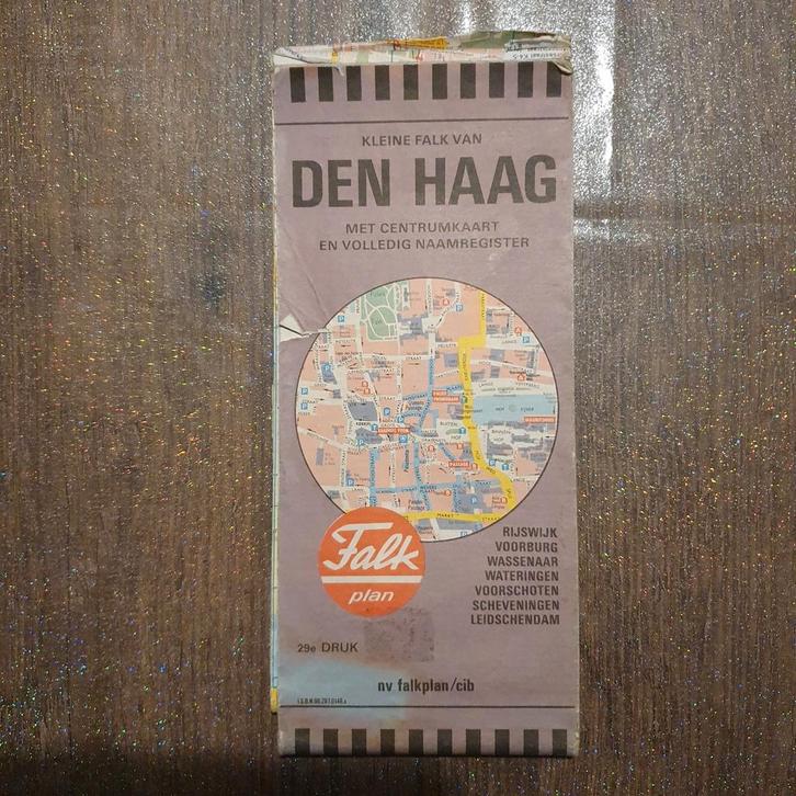 Kleine Falk Den Haag Centrumkaart, Boeken, Atlassen en Landkaarten, Gelezen, Landkaart, Nederland, 1800 tot 2000, Ophalen of Verzenden
