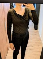 Donkergroen shirt, Object, Ophalen of Verzenden, Zo goed als nieuw, Lange mouw