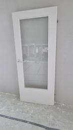 Opdekdeur met helder glas, Doe-het-zelf en Verbouw, Deuren en Horren, Glas, 80 tot 100 cm, Zo goed als nieuw, Ophalen