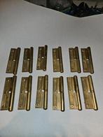 Ouderwetse koperen scharnieren, Doe-het-zelf en Verbouw, Hang- en Sluitwerk, Ophalen of Verzenden, Gebruikt, Koper of Messing
