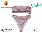 Bandeau bikini roze goud XL, Kleding | Dames, Badmode en Zwemkleding, Nieuw, Bikini, Ophalen of Verzenden, Roze