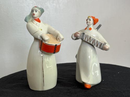 Vintage porseleinen beeldje muzikanten USSR, Verzamelen, Beelden en Beeldjes, Gebruikt, Mens, Ophalen of Verzenden