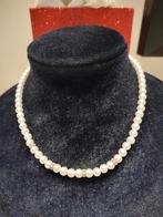 Vintage parel ketting met sterling zilver sluiting, Sieraden, Tassen en Uiterlijk, Kettingen, Met strass, Verzenden, Wit, Zo goed als nieuw