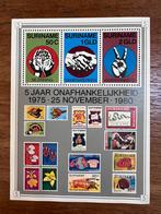 Postzegelvel Suriname 5 jaar onafhankelijk, Postzegels en Munten, Postzegels | Suriname, Ophalen of Verzenden, Postfris