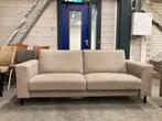 2 zitsbank  stof zandkleur modern Als Nieuw, Driepersoons, 75 tot 100 cm, Ophalen of Verzenden, Zo goed als nieuw
