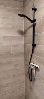 37m2 nieuwe wand/vloertegels, houtnerf, keramisch, Ophalen, 60 cm of meer, Zo goed als nieuw, 10 m² of meer