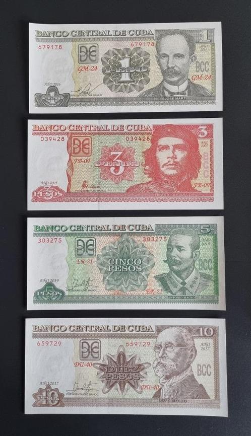 bankbiljetten Cuba set van 4 UNC 2005 - 2019, Postzegels en Munten, Munten en Bankbiljetten | Verzamelingen, Bankbiljetten, Buitenland