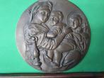 Bronzen plaquette madonna met kind, Antiek en Kunst, Antiek | Koper en Brons, Ophalen of Verzenden, Brons