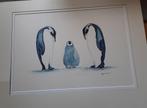 Super mooie pinquin litho zeefdruk ? bv v/d baby/kinderkamer, Ophalen, Zo goed als nieuw, Overige typen